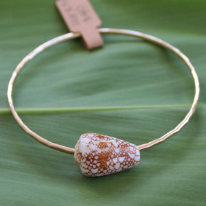 Size 8.5 Gold 12 GA - Shell Bangle