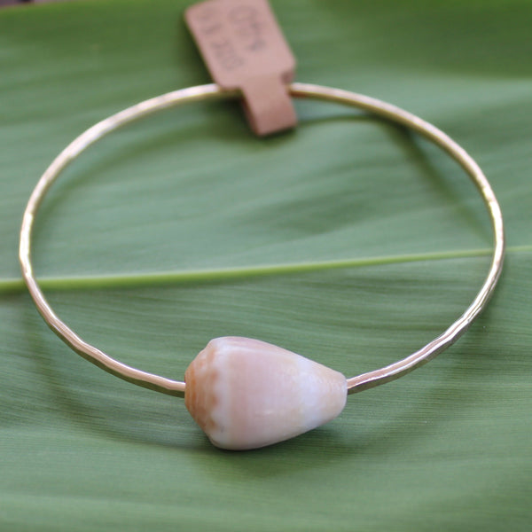 Size 8.5 Gold 12 GA - Shell Bangle