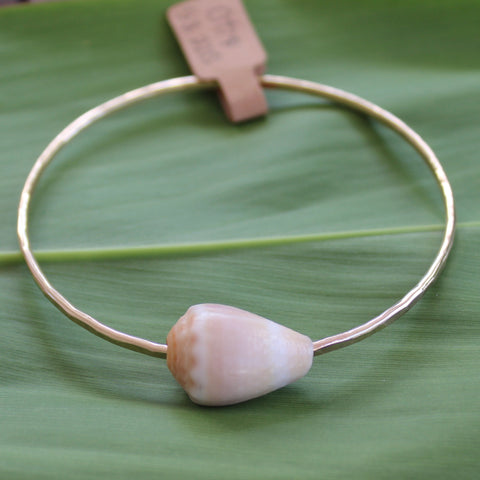 Size 8.5 Gold 12 GA - Shell Bangle