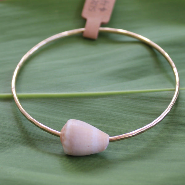 Size 8.5 Gold 12 GA - Shell Bangle