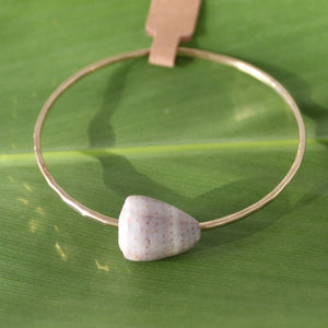 Size 8 Gold 12 GA - Shell Bangle