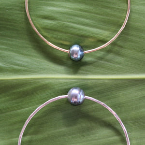 Ocean Blue Baroque Pearl Bangle