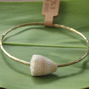 Size 8 Gold 12 GA - Shell Bangle